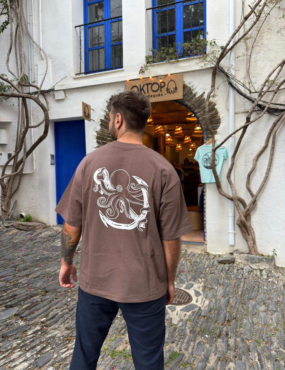 Camiseta Oversize Àncora algodón orgánico OKTOP Cadaqués